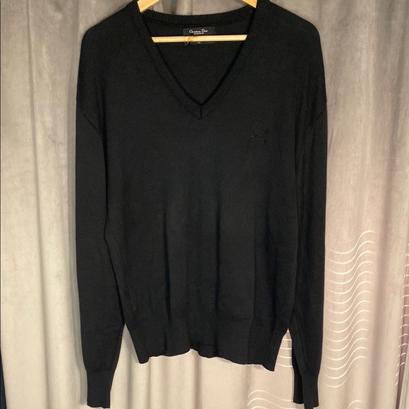 Dior Black V-Neck Sweater - Picture 1 of 5